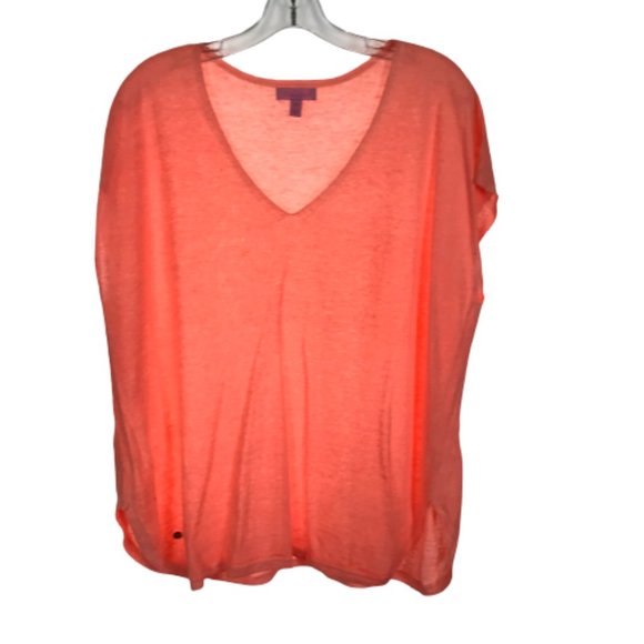 Womens Size Small Medium Lilly Pulitzer Orange Pure Linen Lightweight Sweater - Picture 1 of 3